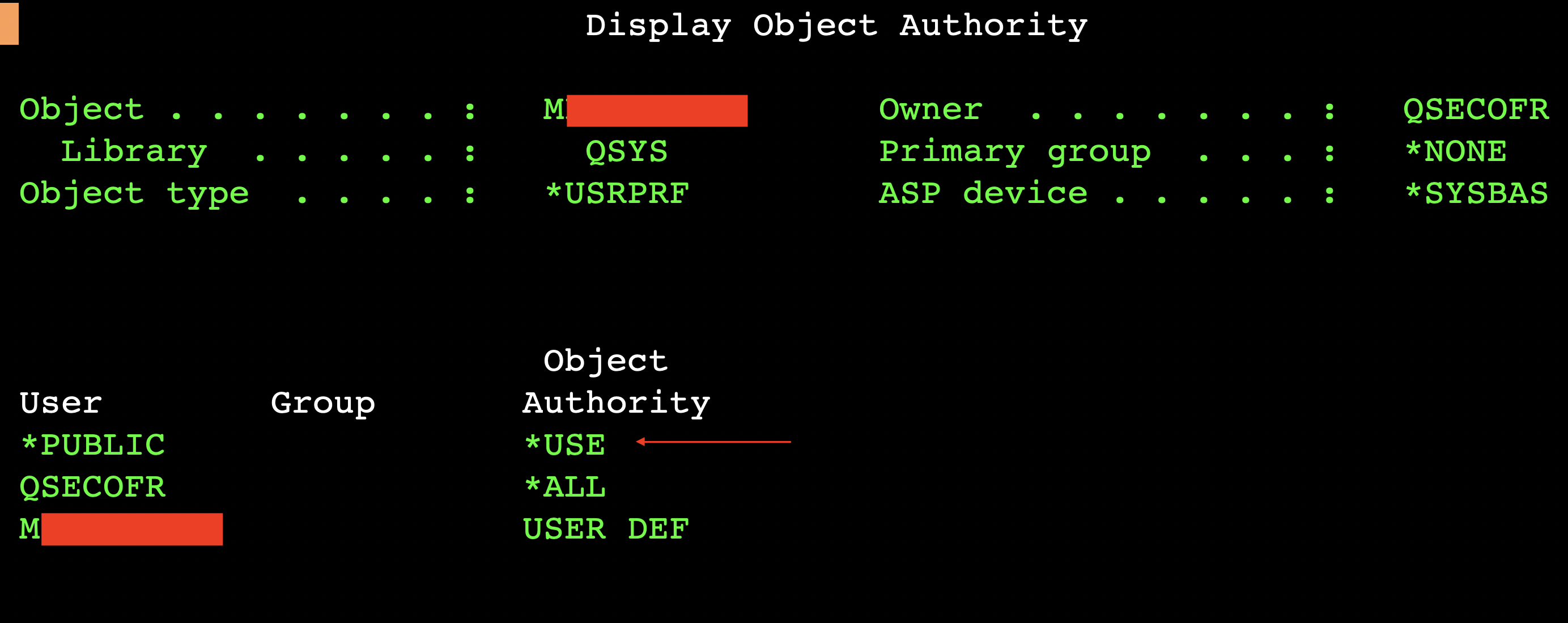 Object Authority of the target high-privileged profile